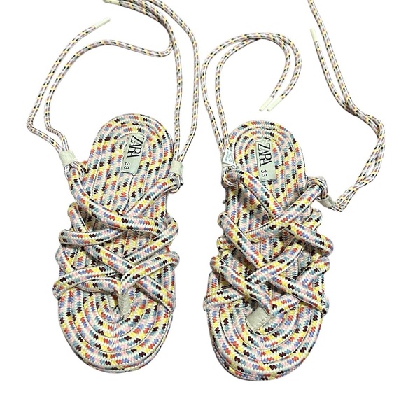 Zara Multicolor Strappy Sandals - Picture 1 of 5